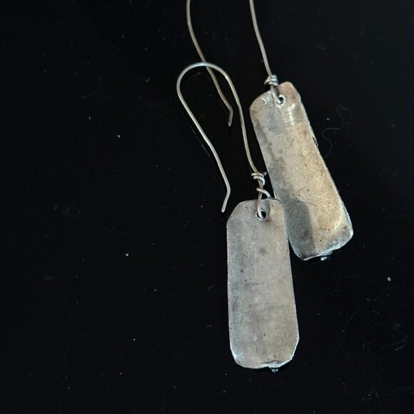 Sterling Silver 925 Pea Pod Drop Earrings Drop Dangle Handmade Artisan Boho - Picture 7 of 7